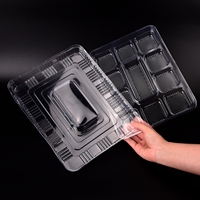 Jutran Boîte en plastique personnalisée à emporter avec plateau à cavité carrée Boîte d'emballage blister pour mini biscuits et gâteau pour récipient alimentaire