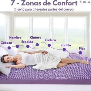 7-Zone Gel Memory Foam Topper materasso spessa impermeabile Anti-decubito di raffreddamento Queen King taglie per casa letto di ospedale in poliestere - Product Image 2