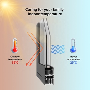 Fenêtres en aluminium à économie d'énergie, <span class=keywords><strong>prix</strong></span> compétitifs, double vitrage à rupture de pont thermique, cadre en aluminium, <span class=keywords><strong>fenêtre</strong></span> <span class=keywords><strong>coulissante</strong></span> à 3 rails pour immeuble de bureaux - Product Image 5