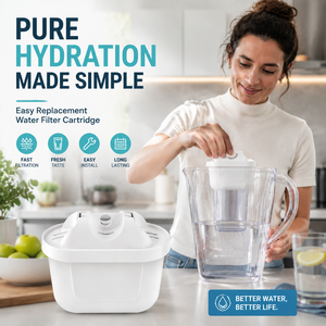 Premium Replacement Water Filter Cartridge for Home Water Pitcher Activated Carbon Filtration System - Product Image 1
