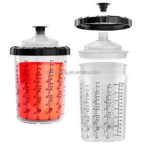 Set di bicchieri trasparenti monouso da 850 ml per miscelare vernici - Bicchieri in plastica di alta qualità per pittori professionisti - Product Image 1