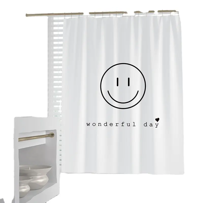 Shower Curtain Liner Bathroom Curtain Waterproof Anti-Mildew Shower Curtain Manufacturers Direct Wholesale