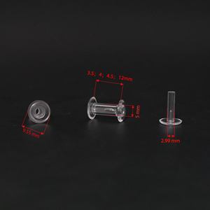 Vente en gros de boutons-pression transparents en PC à deux parties, clips de fixation transparents - Product Image 2