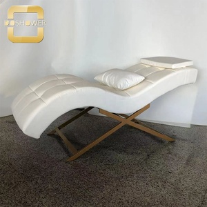 Lujosa y cómoda cama elegante con forma de curva de venta al por mayor salón de uñas moderno <span class=keywords><strong>Spa</strong></span> para cama de belleza con masaje de cabeza ajustable - Product Image 3
