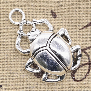 Dijes Bug <span class=keywords><strong>Beatles</strong></span> Beetle 40x27mm colgantes de Color plata antigua que hacen DIY joyería tibetana hecha a mano - Product Image 5