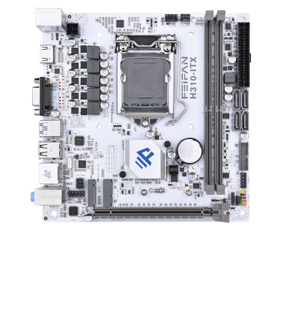 Hot New Intel H310-ITX White Desktop Computer Mini Motherboard LGA1151 DDR4 Double Channel SATA Support 6/7/8/9th Gen 32GB