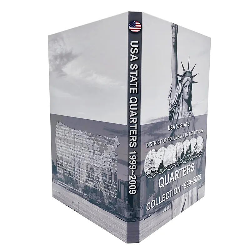 Hardcover USA State Quarter коллекционный альбом с держателем