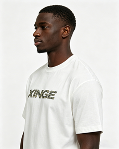 Camisetas personalizadas para hombre, camiseta extragrande con estampado de camuflaje y letras, ropa de calle informal de algodón para hombre - Product Image 3