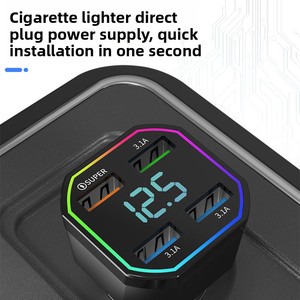 Chargeur de voiture <span class=keywords><strong>USB</strong></span> <span class=keywords><strong>C</strong></span> <span class=keywords><strong>20W</strong></span> à charge rapide avec traceur GPS, <span class=keywords><strong>adaptateur</strong></span> allume-cigare 4 ports, chargeur de téléphone de voiture PD QC pour iPhone Galaxy - Product Image 2