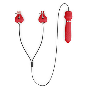 2 in1 G vibratore Spot pinze per il capezzolo <span class=keywords><strong>massaggio</strong></span> del seno capezzolo clitoride stimolazione Dildo masturbatore per le donne anale vaginale massaggiatore - Product Image 1