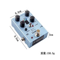 Pédale d'effets multiples pour guitare électrique de qualité artisanale : Delay, Chorus, Reverb, Tuner, Bypass – Durable en ABS et métal, alimentation 9V