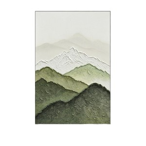 Abstract Oil <b>Painting</b> Mountain Landscape 3D Texture Handmade Living Room Decor Artwork - Product Image 5