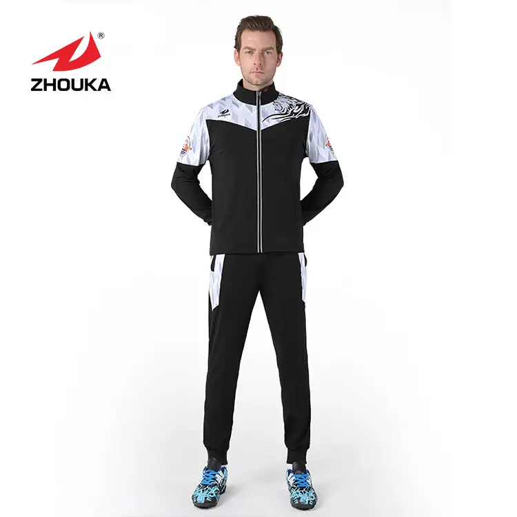 Новое поступление от ZHOUKA, мужская спортивная одежда, костюм для бега, зимняя куртка, сетчатый спортивный костюм