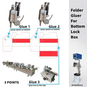 CQT-900 Second Hand Type Automatic Bottom Lock <b>Folder</b> Gluer Automatic Automatic Carton Box <b>Folder</b> Gluer Machine - Product Image 5