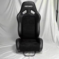 Sièges baquet de course pour voiture de sport en fibre de verre et fibre de carbone, avec revêtement en tissu PVC et base, pour simulateur de course