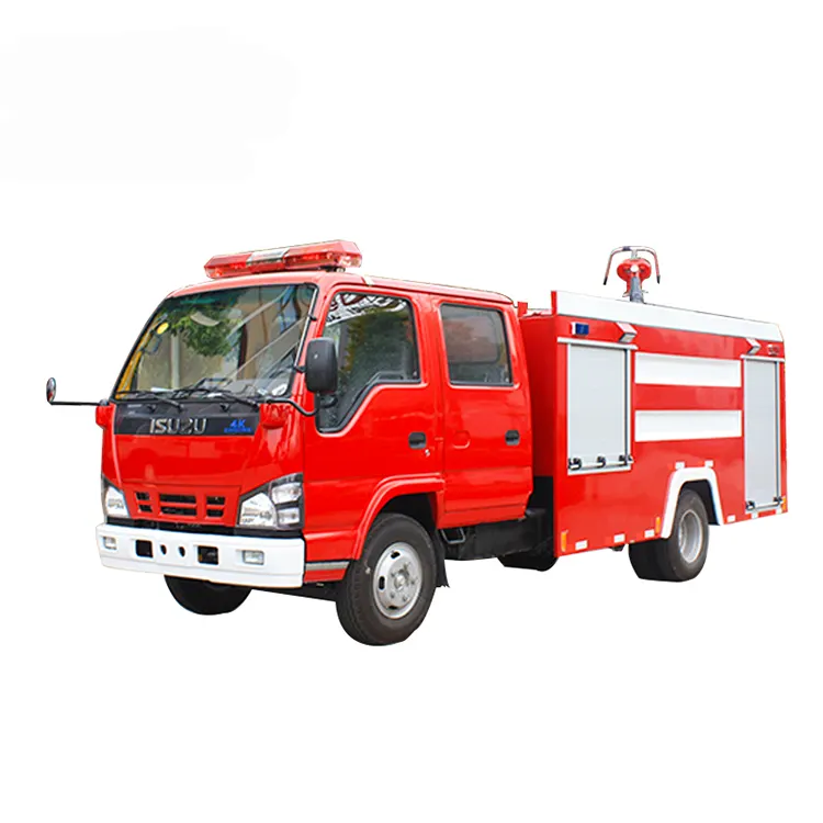 ايسوزو 4x2 مزدوجة المقصورة سيارة إطفاء مع 3cbm المياه 1cbm خزان رغوة النار محرك شاحنة