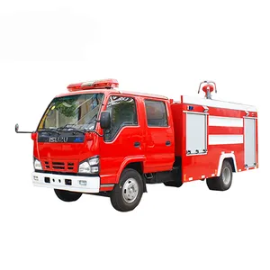 Isuzu 4x2 double cabin fire fighting truck with 3cbm water 1cbm foam tank fire engine truck