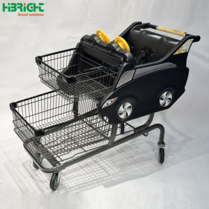 Supermercado Gran capacidad Gemelos Asientos para bebés Estilo americano Carrito de compras - Product Image 5