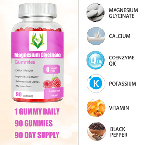 Offre Spéciale : Gommes de glycinate de magnésium avec vitamines D et B6, sans sucre, pour l'équilibre hormonal - Product Image 4