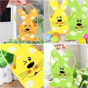 Bolsa de dulces de Pascua para niños, cesta de conejo de fieltro para almacenar regalos, huevos de Pascua, Juguetes - Product Image 4