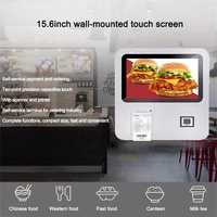 Mesin swalayan layar sentuh Android 15.6 inci, mesin Layanan Mandiri pemindai kode Qr swalayan pemesanan pembayaran kios UNTUK RESTORAN