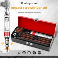Tournevis à percussion manuel, extracteur de vis, pour vis rouillées et bloquées, en acier au chrome-vanadium OEM, 13 pièces