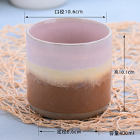 Pot à bougie en céramique 400 ml, écologique, avec glaçure dégradée, pour bougies parfumées, décoration intérieure, vente en gros, personnalisable