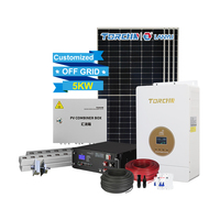 Système d'énergie solaire complet de 10 kWh avec batterie au lithium, système d'énergie solaire hybride de 15 kW, 10 kW, 5 kW