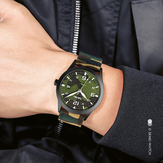 Wristwatch Automatic Movement Watch High Quality Nylon Band Mechanical Men Custom Logo Waterproof SKMEI 9246