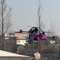 YIVTOL S ZERO, aéronef à pilote unique (EVTOL) à batterie en fibre de carbone, vitesse de 120 km/h, charge utile de 500 kg, altitude de 1200 m, parachute