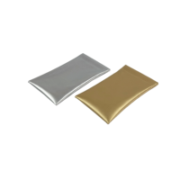 Étui à lunettes en PU souple avec logo personnalisé, style classique, or argent, pochette pour lunettes de soleil, forme rectangulaire, étuis et sacs pour lunettes