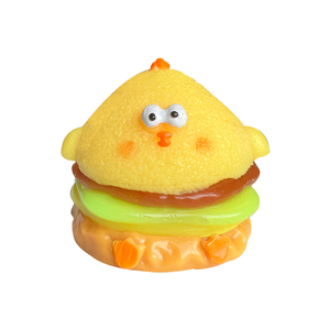 Nouveau jouet anti-stress Kawaii en TPR super épais, fait main, à presser, en forme de sandwich au poulet, de toast ou de burger - Product Image 2