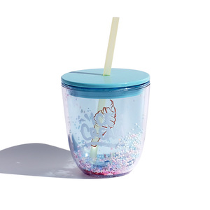 Taza de plástico con pajita para niños, bonita taza de verano - Product Image 6