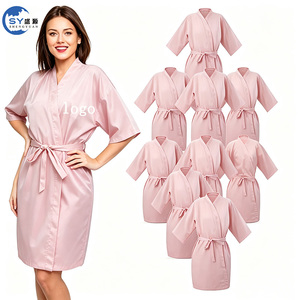 Peignoir Kimono de Barbier en Nylon Soyeux Imperméable Personnalisé avec Logo pour Salon de Coiffure et Spa – Vente en Gros - Product Image 1
