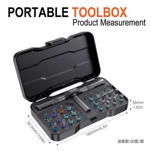 S2 Steel Ratchet Screwdriver Set Hand-Powered Magnetic Repair <strong>Toolkit</strong> with Hard Case OEM Customizable 1-Year Warranty DIY - Product Image 3