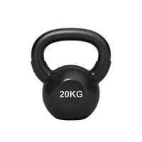 Kettlebell de fitness professionnel réglable en fonte colorée avec revêtement vinyle HL0002-27