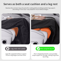 Coussins de siège auto avec repose-jambes ; les repose-jambes en mousse à mémoire de forme offrent un bon soutien et soulagent la fatigue du conducteur lors des longs trajets.