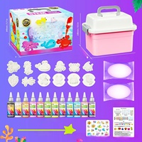 Nouveau Kit Créatif Sensoriel DIY Aqua Fairy : Jouets Squishy Elfes Magiques en Gel d'Eau avec 12 Gels et 12 Moules