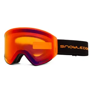 Hubo 197C Anti Fog Gepolariseerde Meekleurende Skibril Groothandel Custom Frameloze Sneeuw Goggles Magnetische Ski Bril