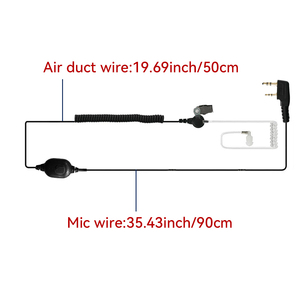 Auricular con Tubo Acústico para Walkie Talkie, Auricular de Seguridad con PTT para Kenwood NX-1200 NX-1300 Baofeng, Auricular de Radio Bidireccional con Sonido Nítido - Product Image 4