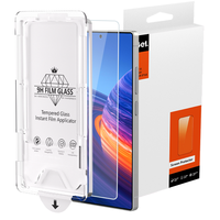 Protection d'écran en verre trempé anti-espion anti-poussière 9H pour téléphone, avec applicateur d'installation rapide pour Samsung S24 S25 PLUS ULTRA