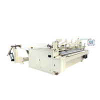 Máquina Rebobinadora de Papel Higiénico Totalmente Automática 1575, Control PLC, Motor y Bomba, Capacidad de 2 Toneladas/Día para Fábrica de Papel