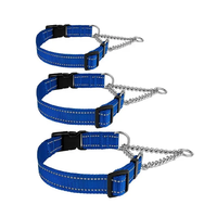Colliers solides pour chiens étrangleurs en nylon personnalisé Collier de chien Martingale réfléchissant