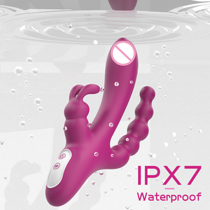 Luxuriöser 3-in-1 Elektrischer Kaninchen-Vibrator Anus-Stimulations-Massagegerät Dildo Klitoris-<span class=keywords><strong>Stimulator</strong></span> für Weibliche Masturbation Sexspielzeug - Product Image 5