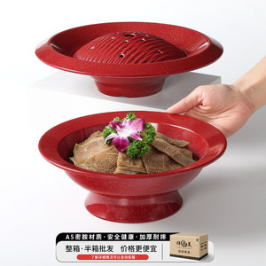Xiangyuan Meimei <b>melamine</b> tableware <b>plates</b> for hot pot restaurants, buffets, meat and tripe platters, creative mountain-style - Product Image 4