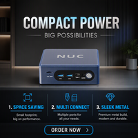 Mini Computadora Intel N150 de Alto Rendimiento, 32GB DDR4, 512GB SSD, USB3.2, Gigabit Ethernet, Win11 Pro, 4K Gaming, Oficina en Casa, Escritorio