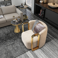 Fauteuil d'appoint pivotant de luxe à une seule place, design en tissu de haute qualité pour salle à manger, hall d'hôtel, salon moderne