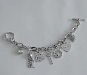 Bracelet TongLing coréen plaqué or lettre d'amour pendentif initial chaîne bracelet à breloques