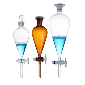 गर्म बिक्री मटर के आकार का 125/250/500/1000 मिलीलीटर वितरण फनल तेल पानी पृथक्करण गोलाकार वितरण फनल - Product Image 2