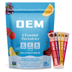 Vigo OEM Private Label Original 20 Sachets de poudre de boisson d'hydratation et de récupération d'électrolytes avec vitamine C et zinc - Product Image 1